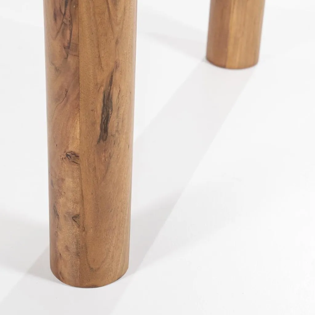Straluma Acacia houten eettafel met afgeronde hoeken> Eettafels