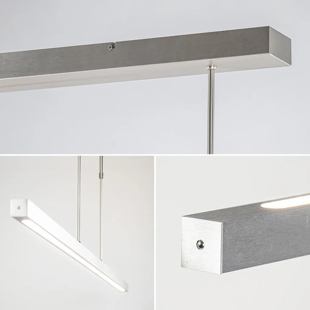 Straluma Aluminium LED hanglamp nikkel mat inclusief dimmer> Hanglampen|Eettafellampen