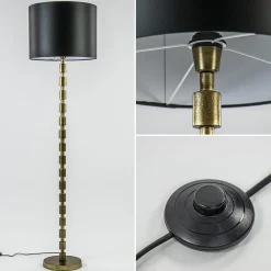 Straluma Antiek bronzen vloerlamp Malinda exclusief kap></noscript> Lampenvoeten|Light and Living