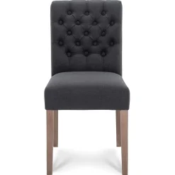 Straluma Antraciete eetkamerstoel met eiken poten> Eetkamerstoelen