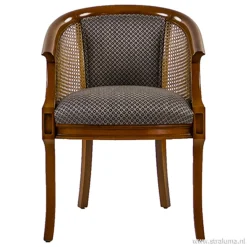 Straluma Armstoel met webbing en stoffen zitting> Eetkamerstoelen