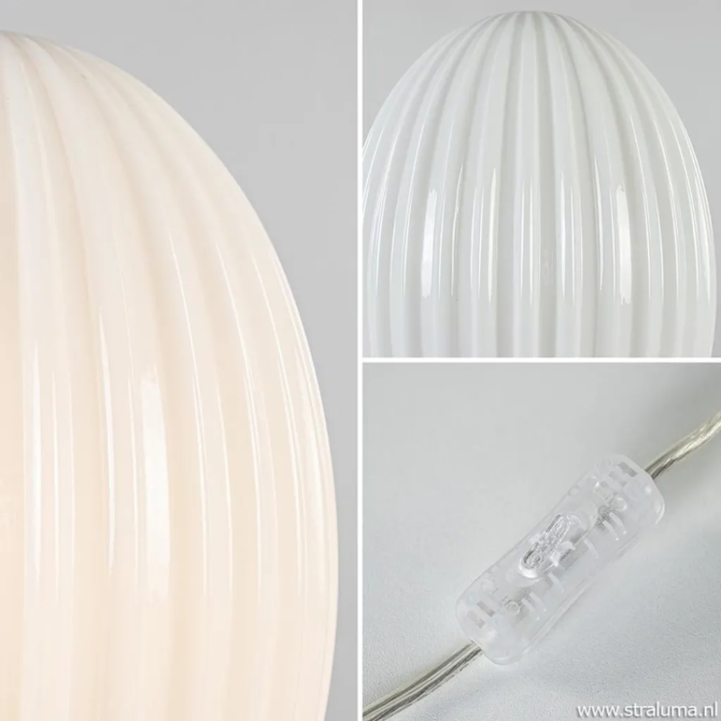 Straluma Art Deco tafellamp chroom met opaal glazen kap> Tafellampen|Moderne Verlichting