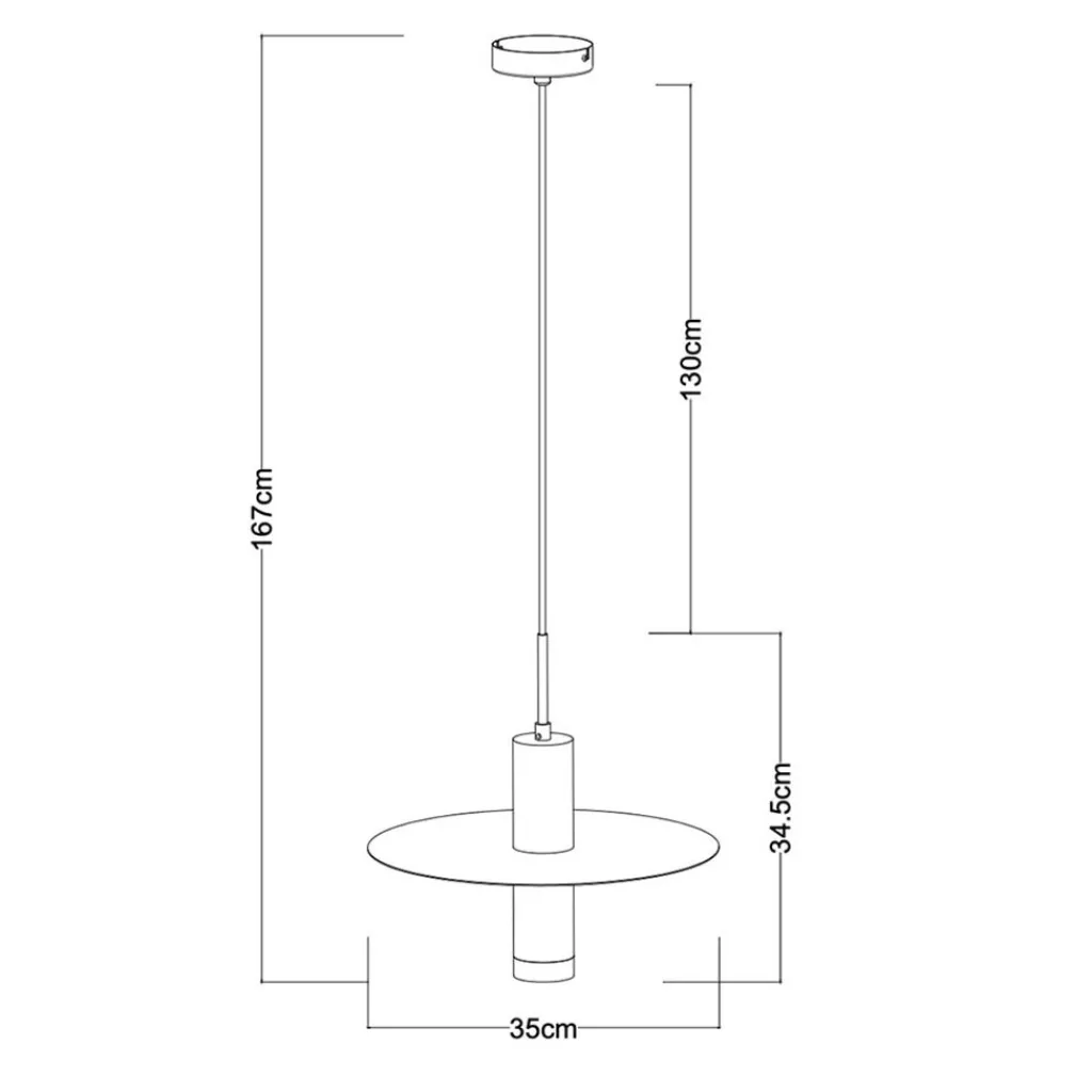 Straluma Badkamer hanglamp GU10 spot cilinder wit/brons> Badkamerverlichting|Hanglampen