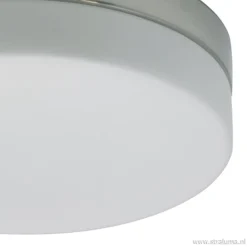 Straluma Badkamer plafonnière staal met wit glas></noscript> Plafonnières|Keukenverlichting