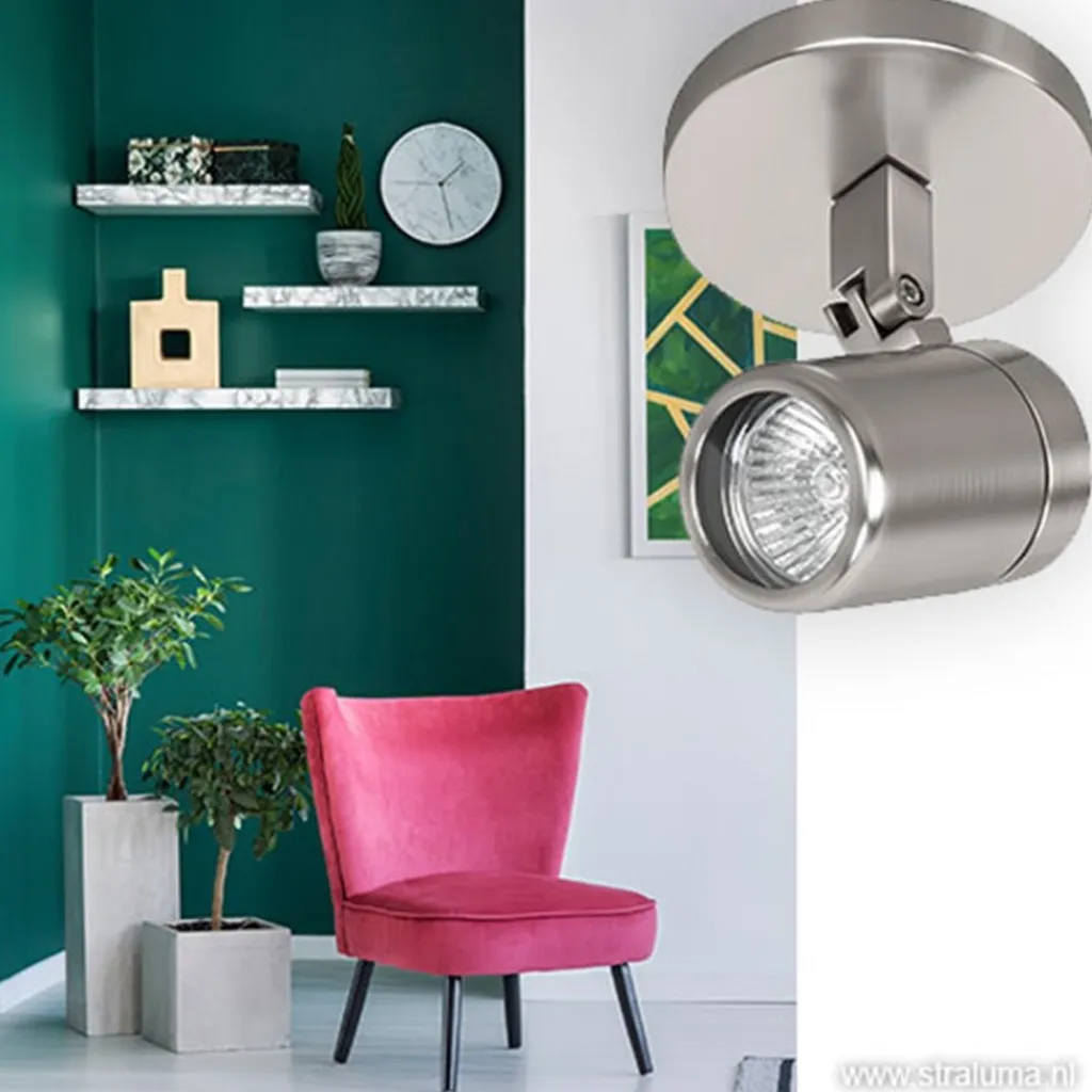 Straluma Badkamer spot Rain nikkel verstelbaar> Wandlampen|Opbouwspots