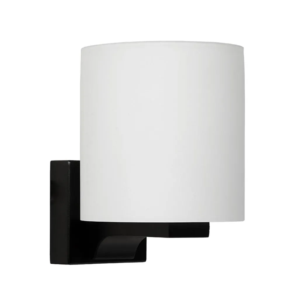 Straluma Badkamerwandlamp zwart met opaal glazen kap> Badkamerverlichting|Wandlampen