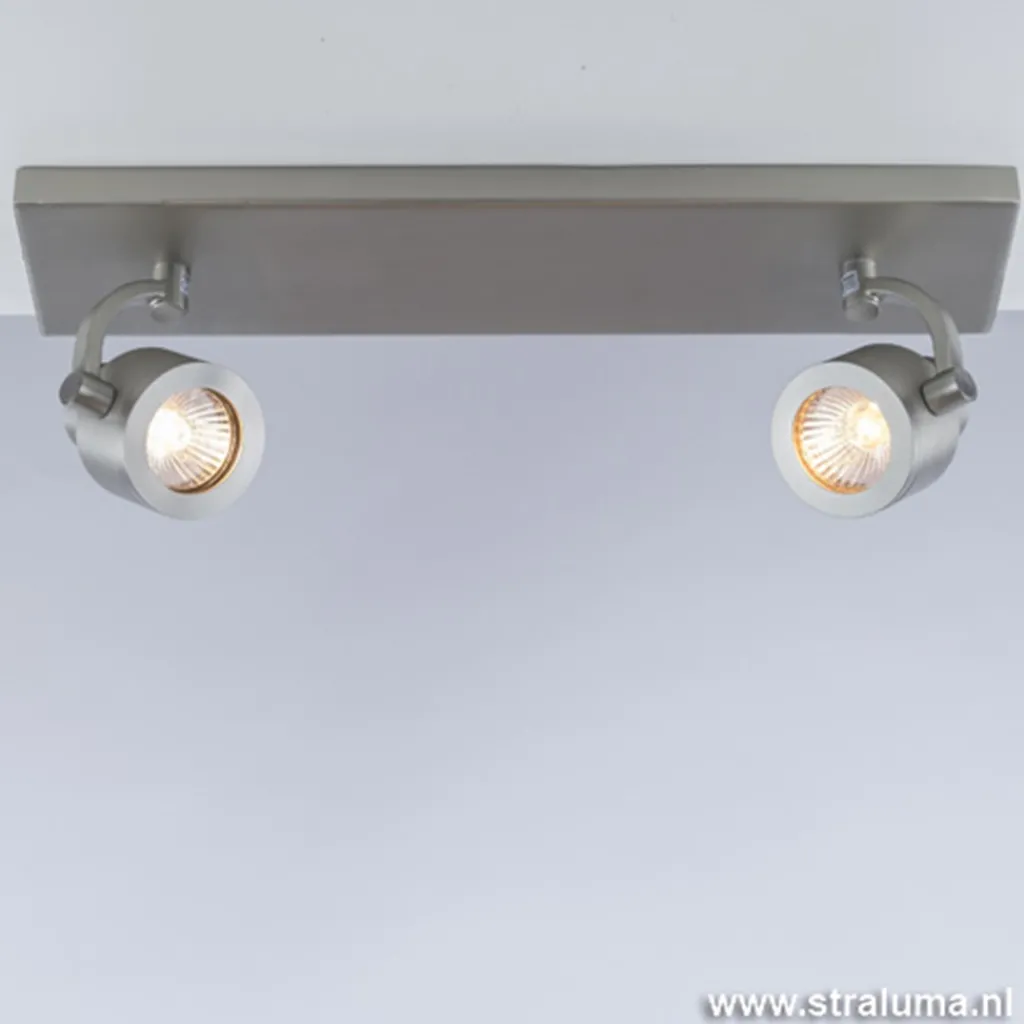 Straluma Balkspot 2-lichts nikkel mat gu10> Opbouwspots|Woonkamerlampen