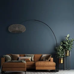 Straluma Bamboe kap rond 60x25 cm exclusief booglamp><noscript><img width=