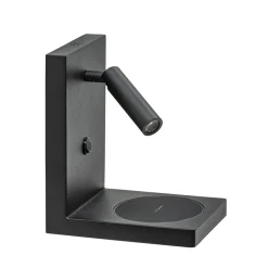 Straluma Bedlamp leesspot zwart incl. fast charger> Wandlampen|Bedlampjes