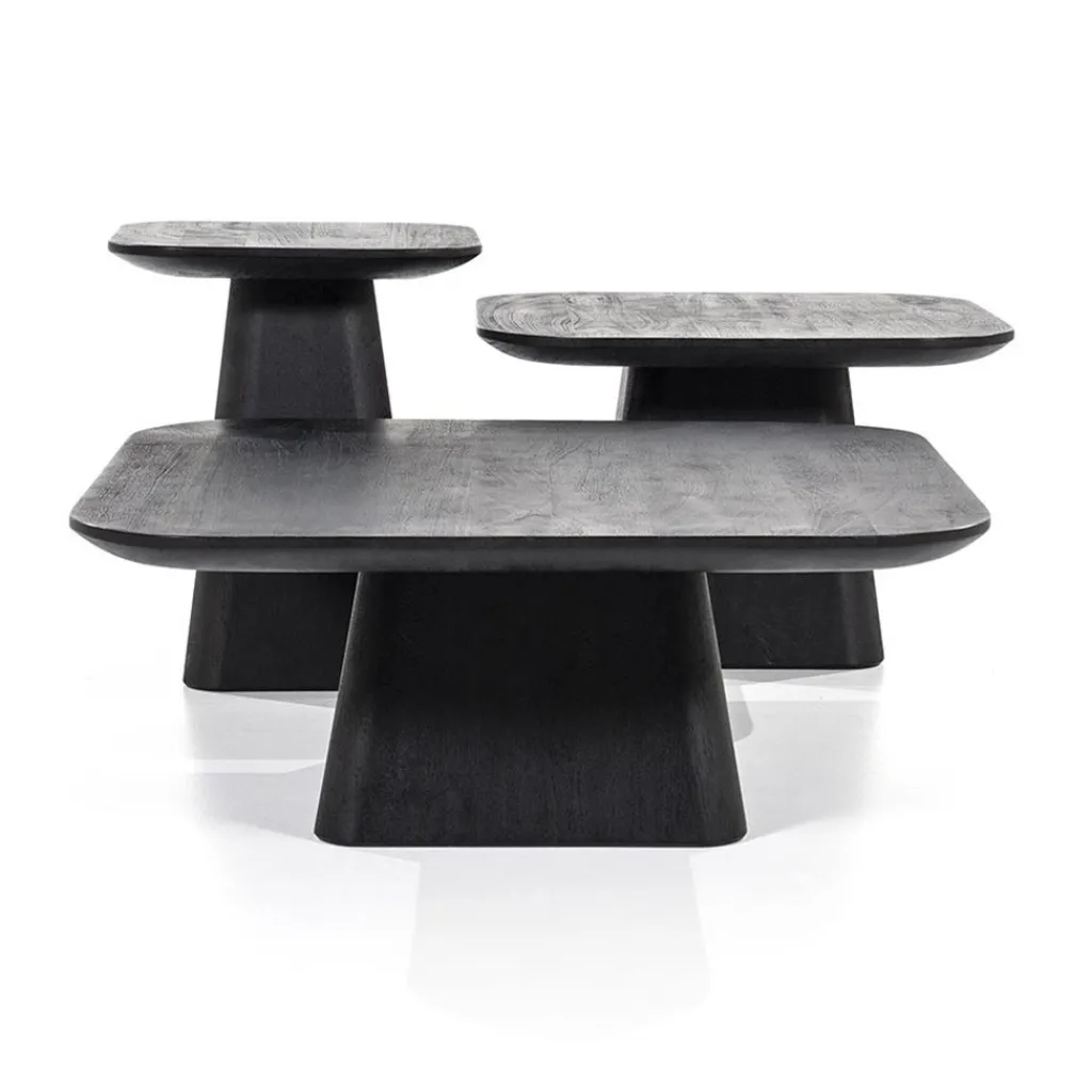 Straluma Bijzettafel Aron zwart 40x40 cm> Bijzettafels