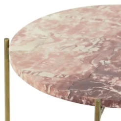 Straluma Bijzettafel Delon set van 2 marrmer roze/goud></noscript> Light and Living|Bijzettafels