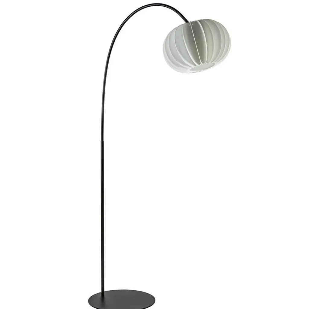 Straluma Booglamp Arena zwart/kap wit> Vloerlampen|Booglampen