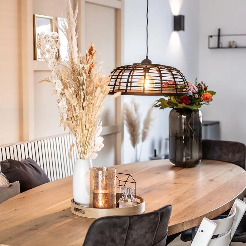 Straluma Botanisch landelijke hanglamp zwart> Eetkamerverlichting|Hanglampen