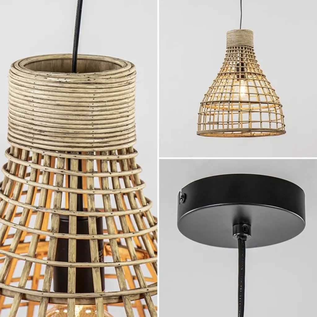 Straluma Botanische hanglamp Puerto rotan naturel> Light and Living|Keukenverlichting