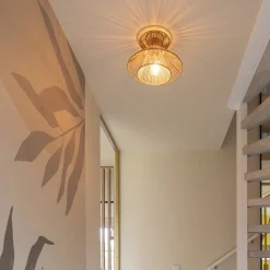 Straluma Botanische plafondlamp naturel / mat goud></noscript> Plafondlampen|Botanische Verlichting