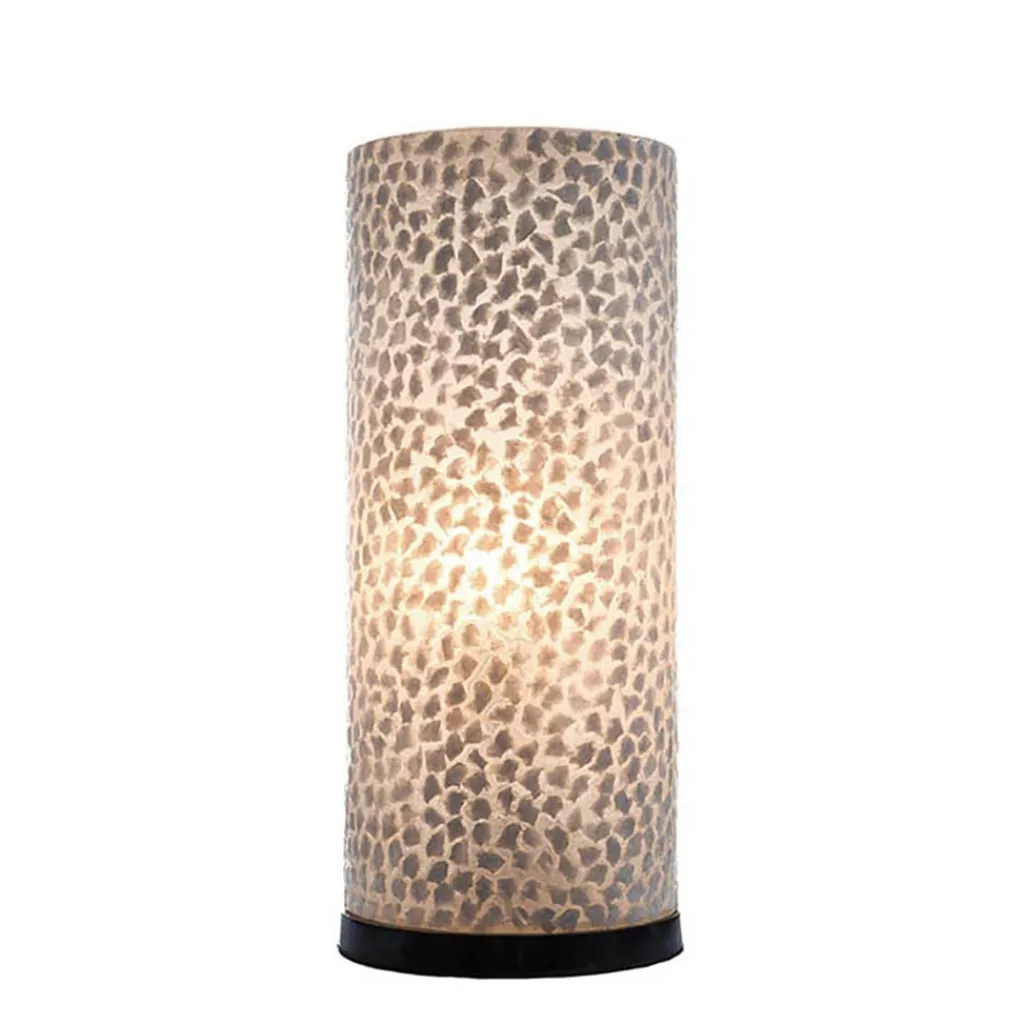 Straluma Botanische tafellamp cilinder met capiz schelpen wit> Tafellampen|Schelpenlampen