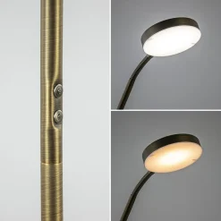 Straluma Bronzen leeslamp op accu inclusief dimbaar LED></noscript> Vloerlampen|Leeslampen