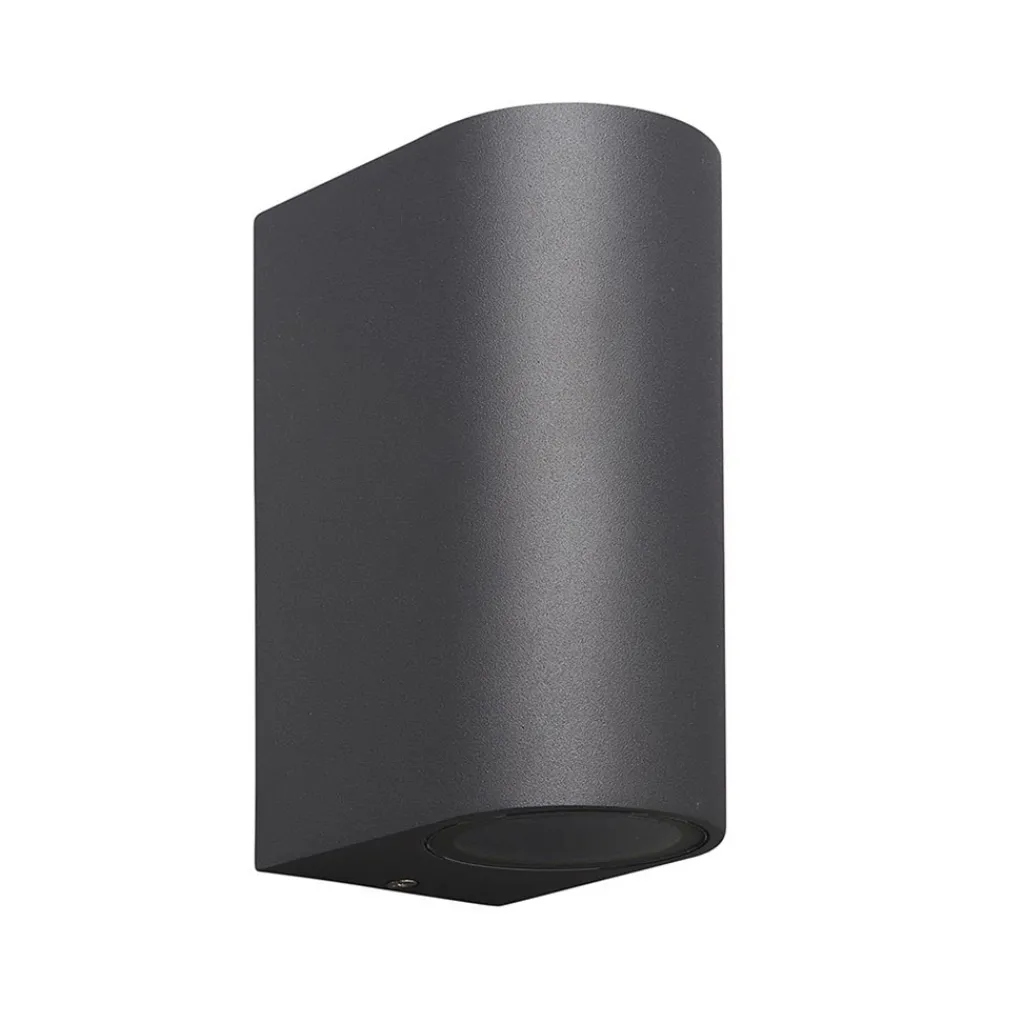 Straluma Buitenlamp afgerond up+down antra. IP54> Wandlampen|Buitenlampen