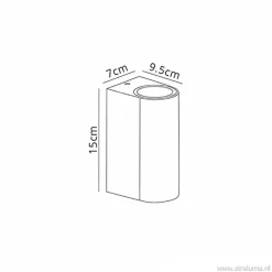 Straluma Buitenlamp afgerond up+down antra. IP54><noscript><img width=
