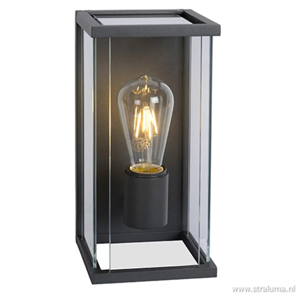 Straluma Buitenlamp antraciet/glas met bewegingssensor IP54> Buitenlampen|Halverlichting