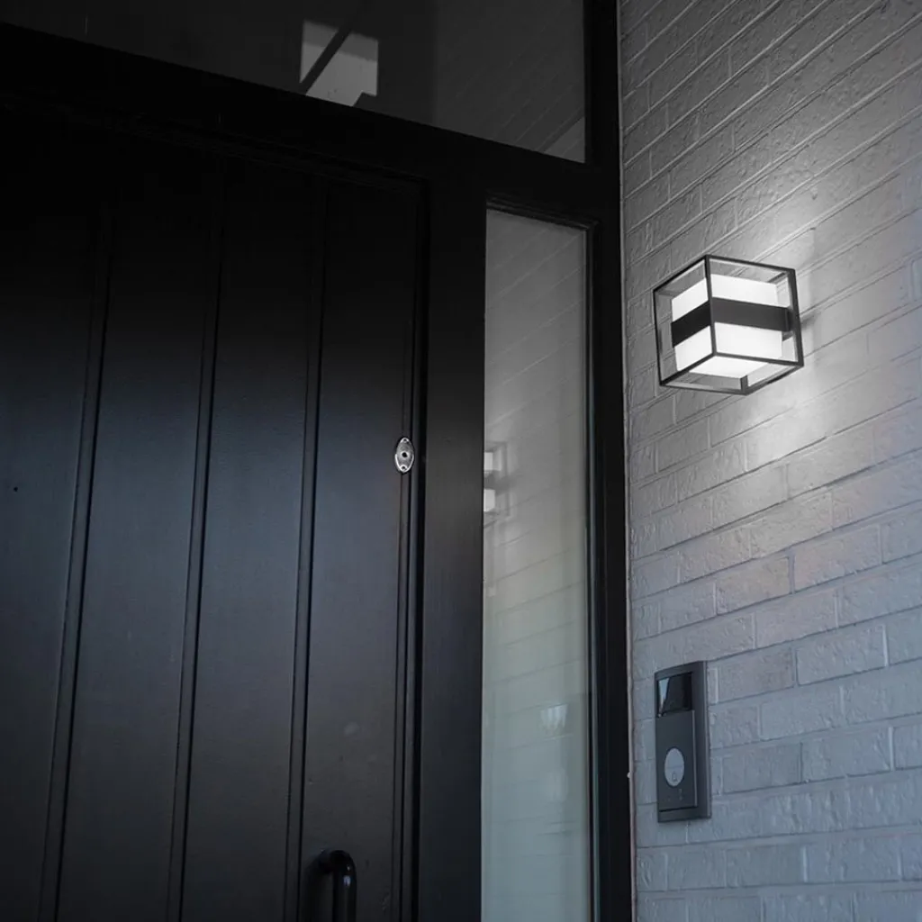 Straluma Buitenlamp kubus IP54 inclusief LED donker grijs> Buitenlampen|Wandlampen