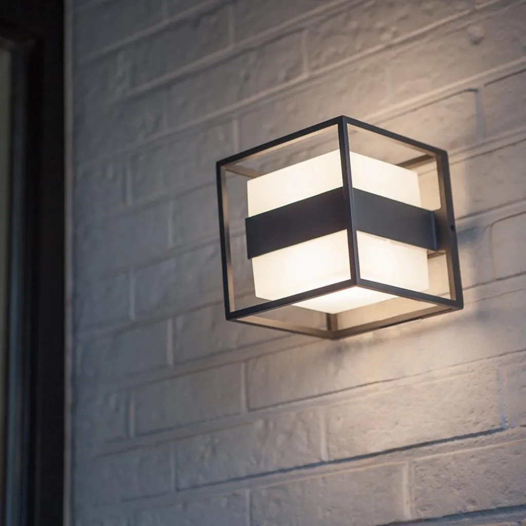 Straluma Buitenlamp kubus IP54 inclusief LED donker grijs> Buitenlampen|Wandlampen