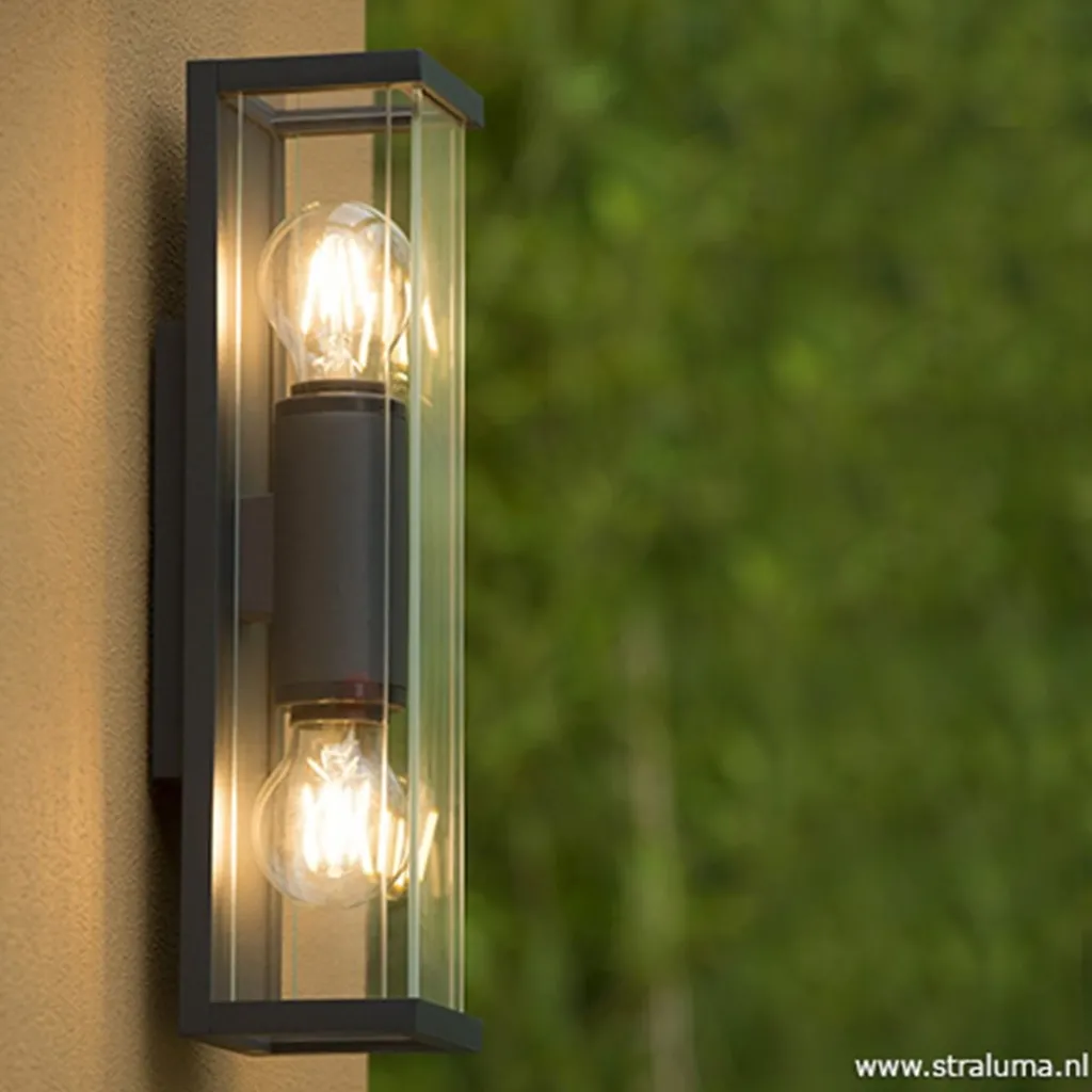 Straluma Buitenlamp 2L lantaarn antraciet IP54> Buitenlampen|Halverlichting