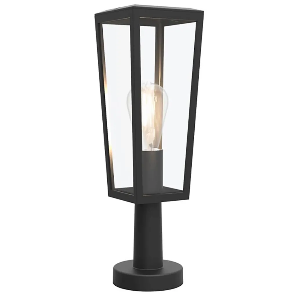 Straluma Buitenlamp lantaarn op voet zwart met helder glas> Buitenlampen|Moderne Verlichting