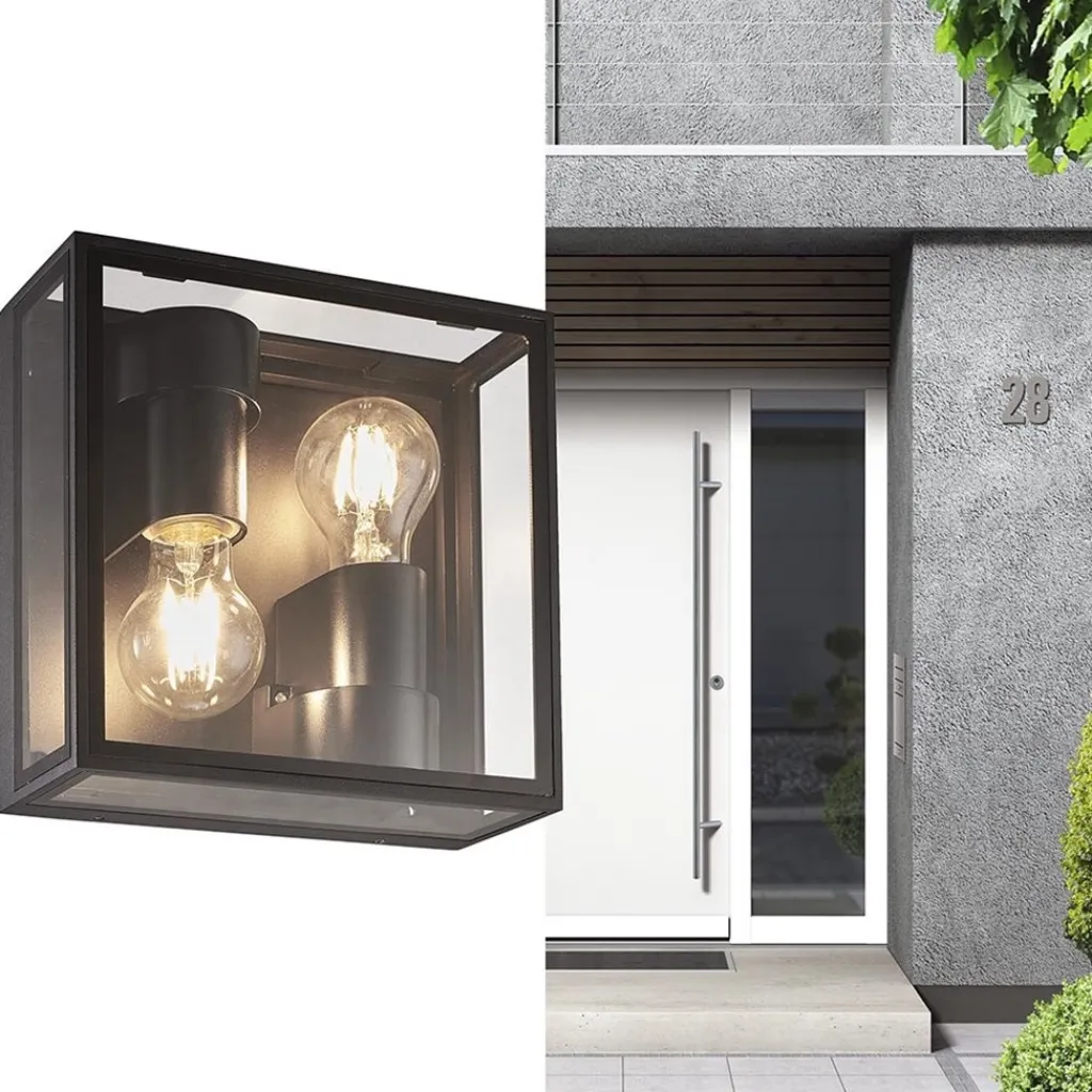 Straluma Buitenlamp lantaarn vierkant antraciet IP65> Wandlampen|Buitenlampen