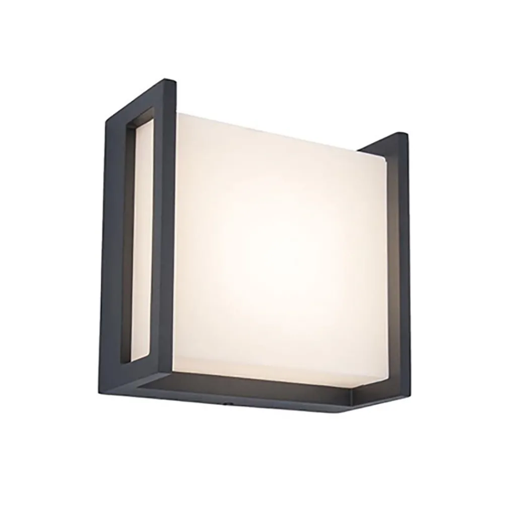 Straluma Buitenlamp LED wand vierkant donker grijs IP54> Wandlampen|Buitenlampen
