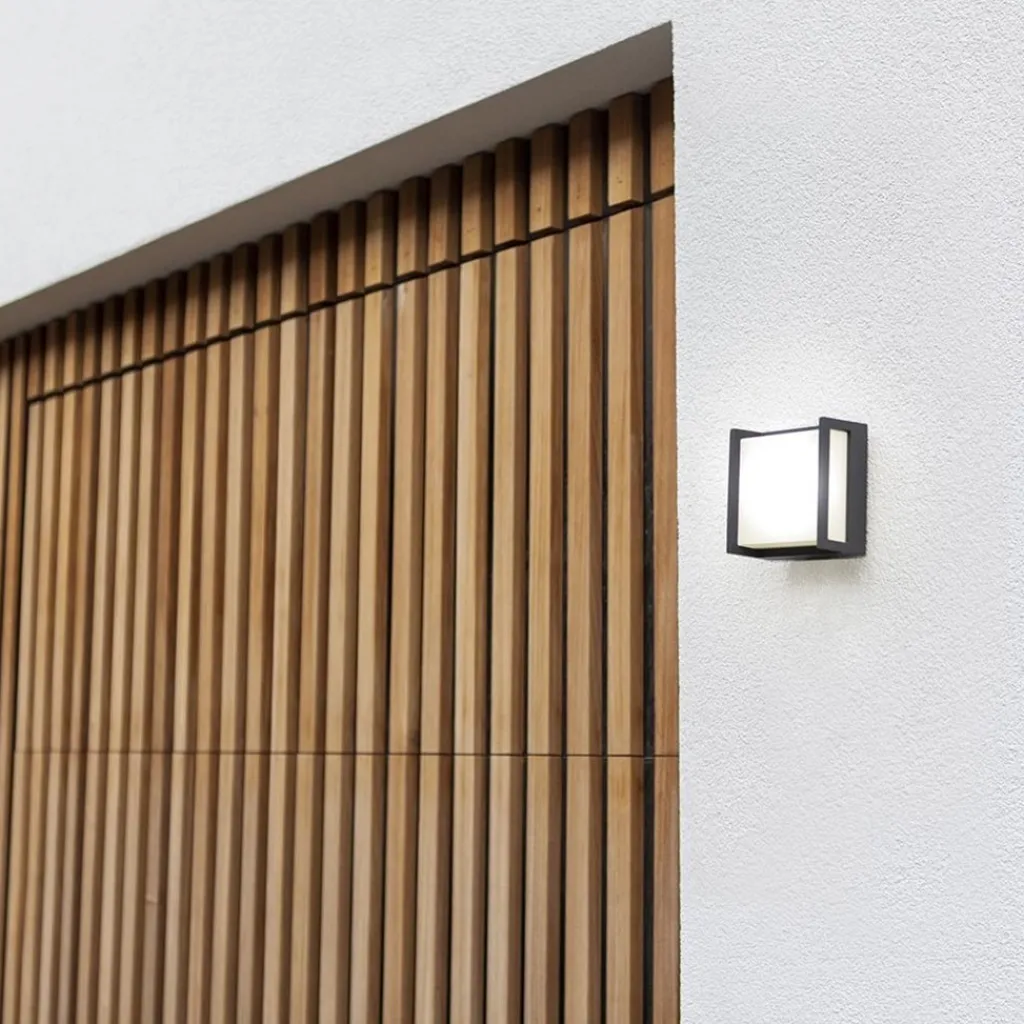 Straluma Buitenlamp LED wand vierkant donker grijs IP54> Wandlampen|Buitenlampen