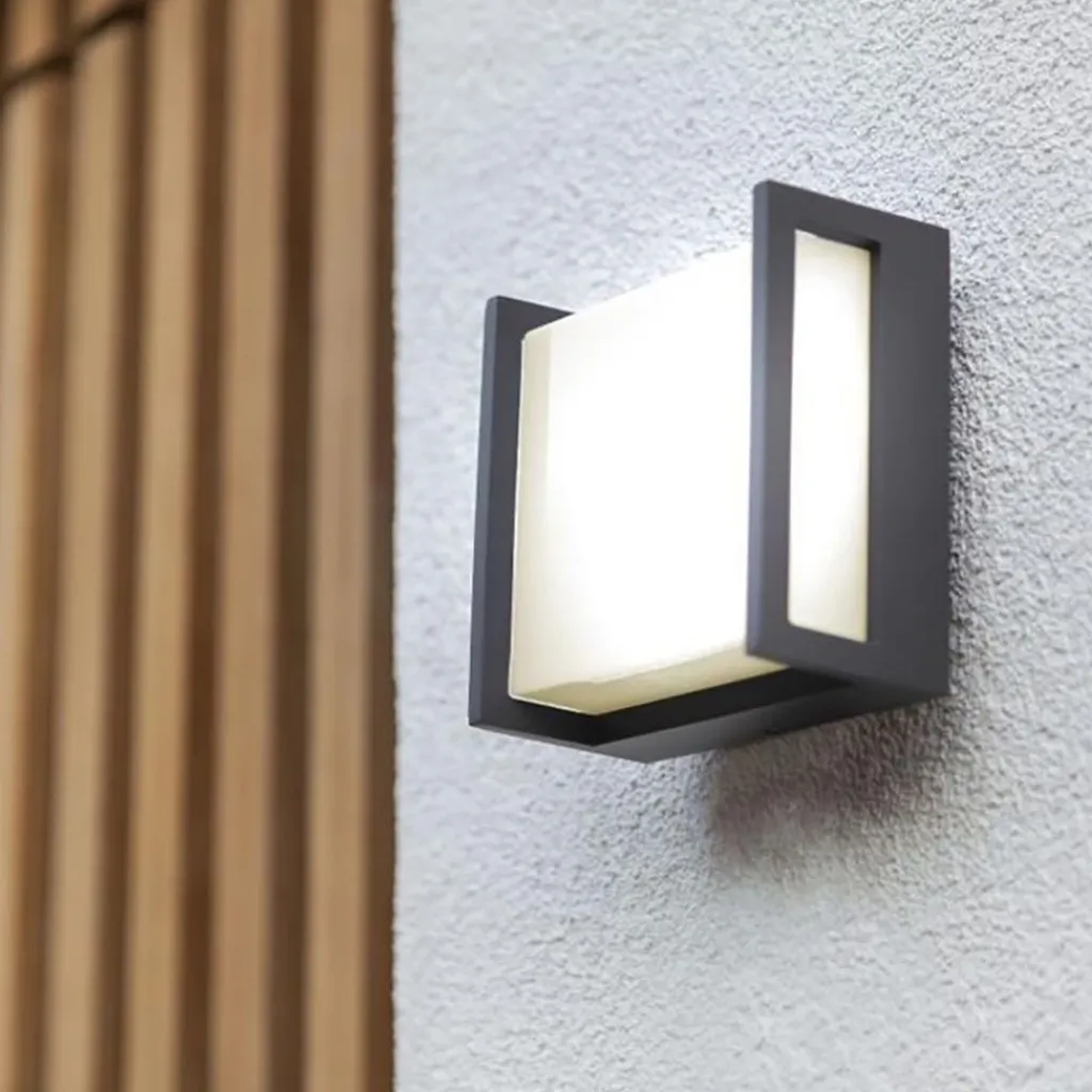 Straluma Buitenlamp LED wand vierkant donker grijs IP54> Wandlampen|Buitenlampen