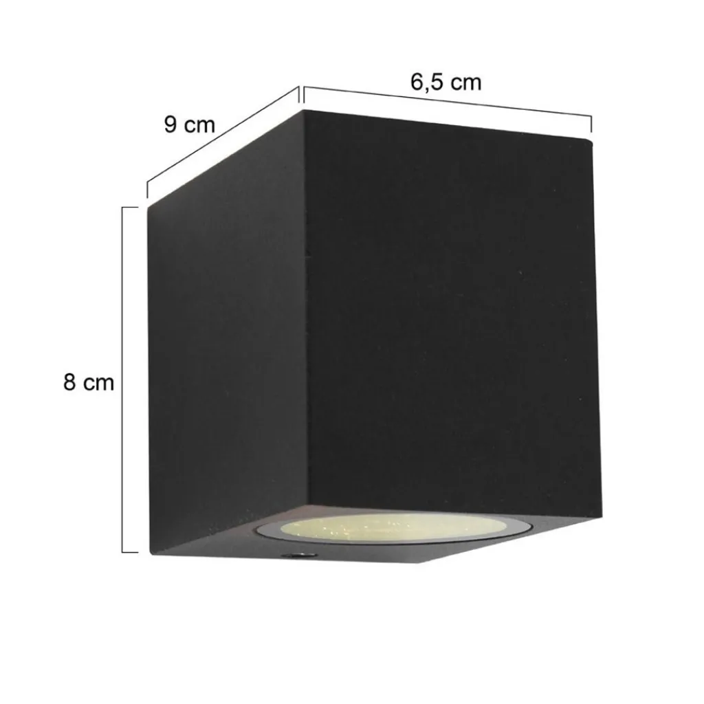 Straluma Buitenlamp Logan kubus zwart IP44> Wandlampen|Buitenlampen