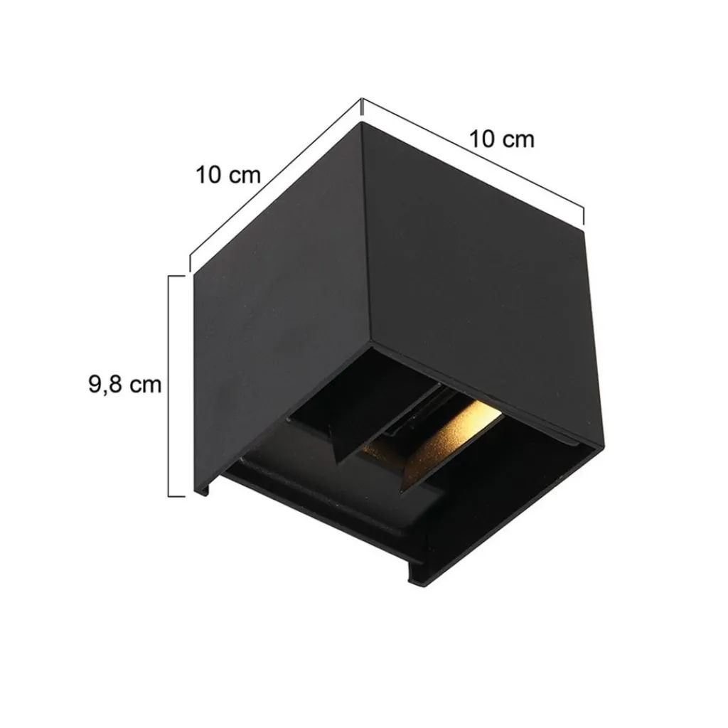 Straluma Buitenlamp Logan zwart + sch.sensor IP54> Wandlampen|Buitenlampen