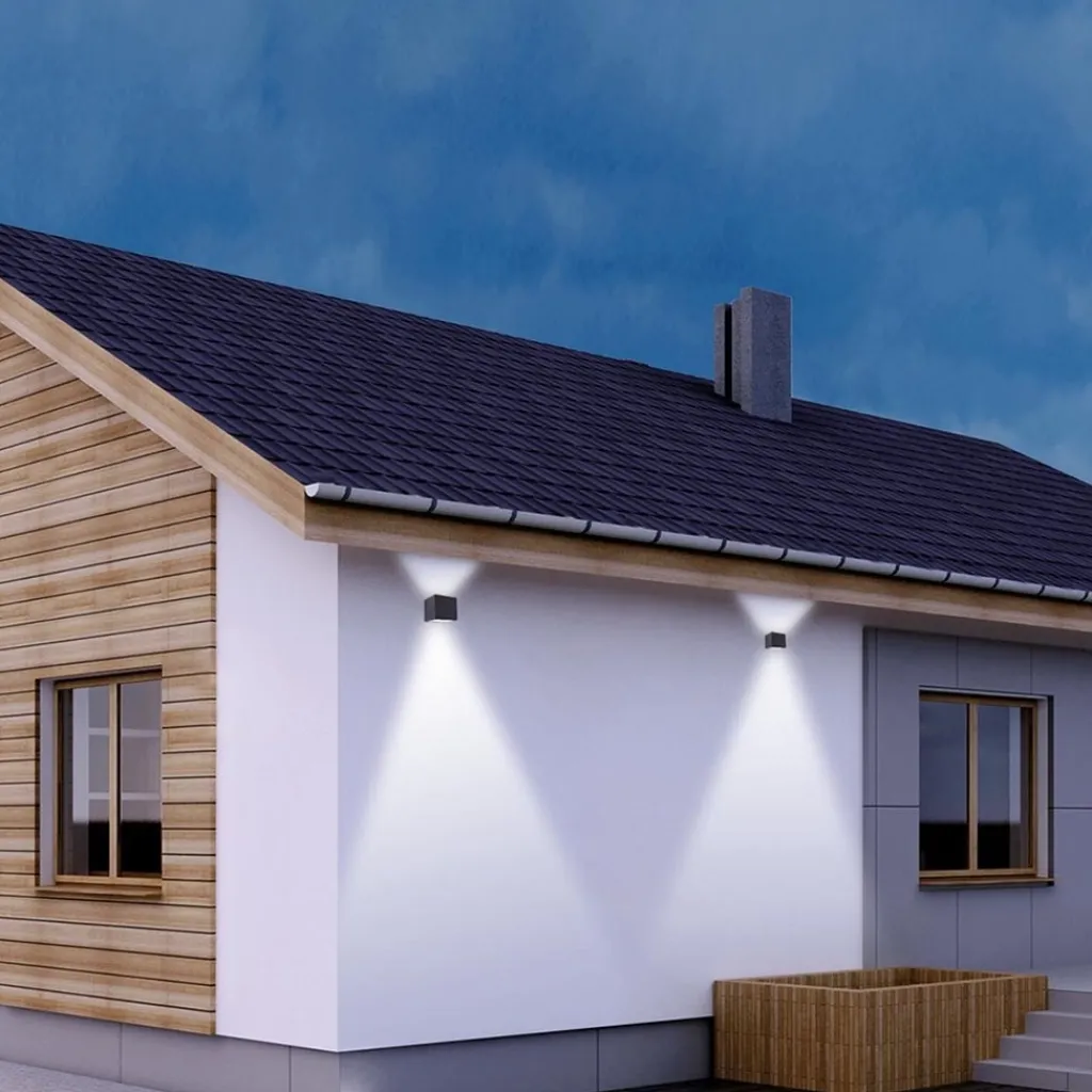 Straluma Buitenlamp Logan zwart + sch.sensor IP54> Wandlampen|Buitenlampen