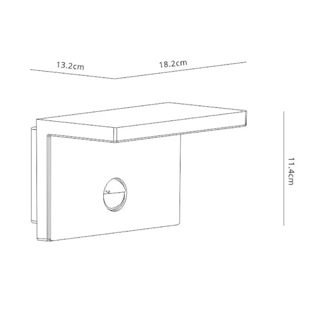 Straluma Buitenlamp Ruka antra/hout sensor IP54> Wandlampen|Buitenlampen