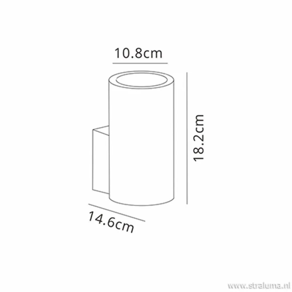 Straluma Buitenlamp Volcano wand grafiet IP65> Wandlampen|Buitenlampen