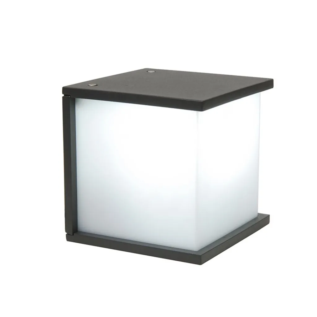 Straluma Buitenlamp wand kubus IP44 donker grijs> Wandlampen|Buitenlampen