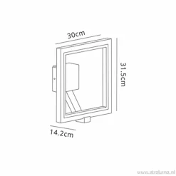 Straluma Buitenlamp-wandlamp antraciet frame IP65></noscript> Wandlampen|Buitenlampen