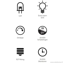 Straluma Calex Kalmar lichtbron titanium 5w e27></noscript> Woonkamerlampen|Slaapkamerlampen