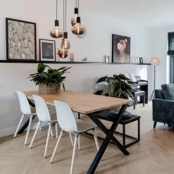 Straluma Calex 5-lichts retro pendels rond 50 cm zwart><noscript><img width=