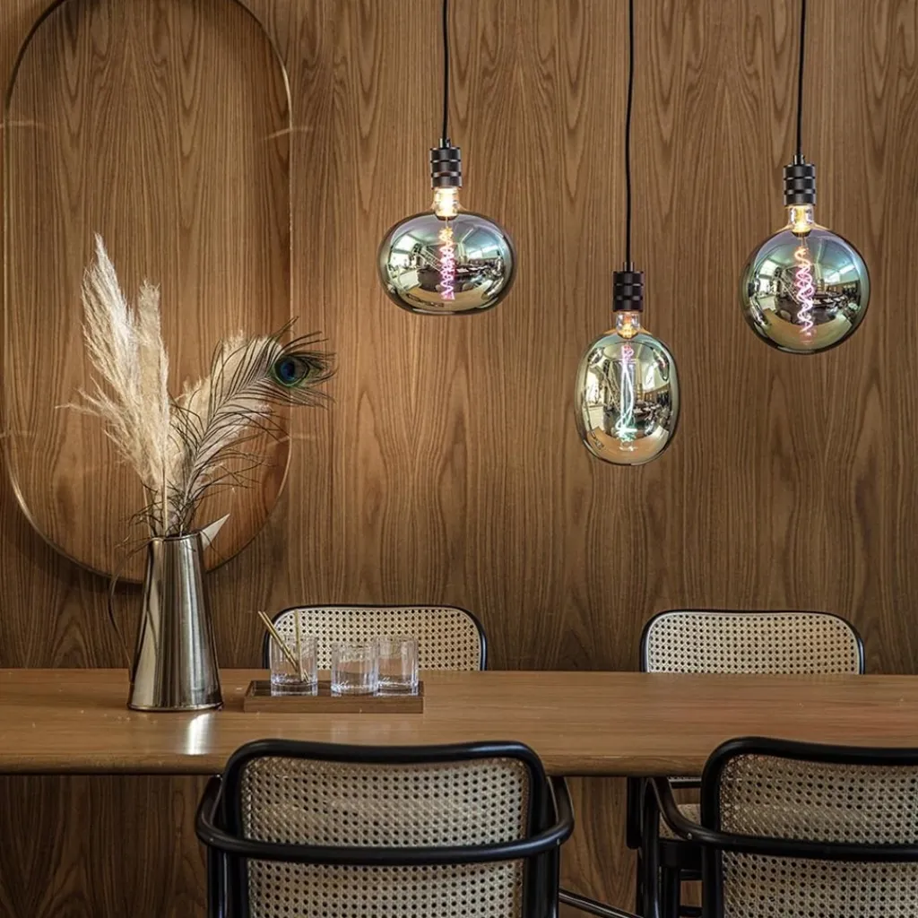 Straluma Calex multipendel plafondbalk 5-lichts E27 pendels zwart> Keukenverlichting|Eetkamerverlichting