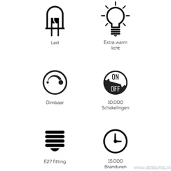Straluma Calex Paris led gold 4w e27></noscript> Woonkamerlampen|Slaapkamerlampen