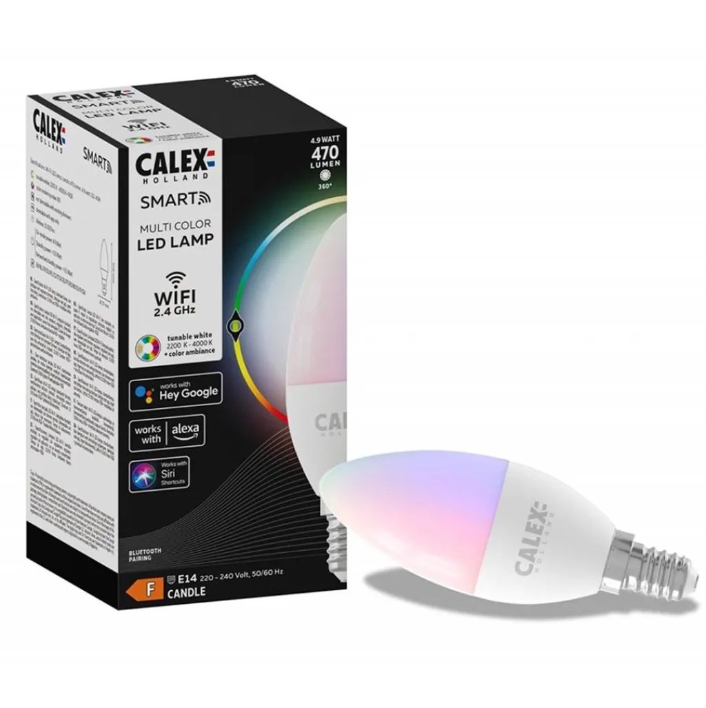 Straluma Calex Smart Home E14 kaars LED lichtbron 5W RGBW> Smart lampen|Calex