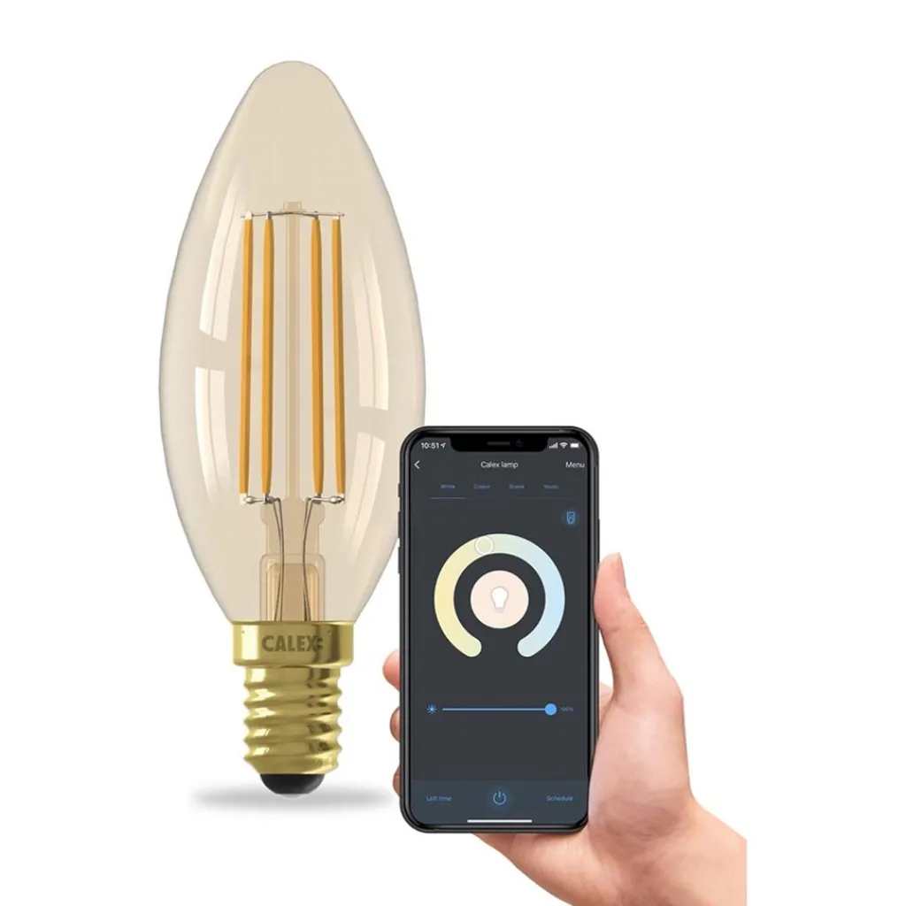 Straluma Calex Smart Kaars B35 Gold> Smart lampen|Calex
