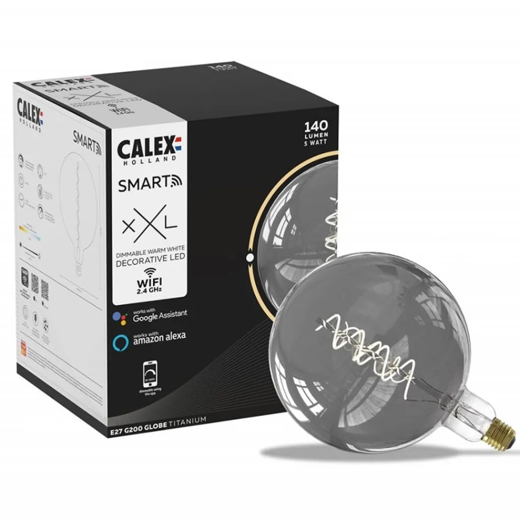 Straluma Calex Smart LED Globe G200 Titanium> Smart lampen|Calex