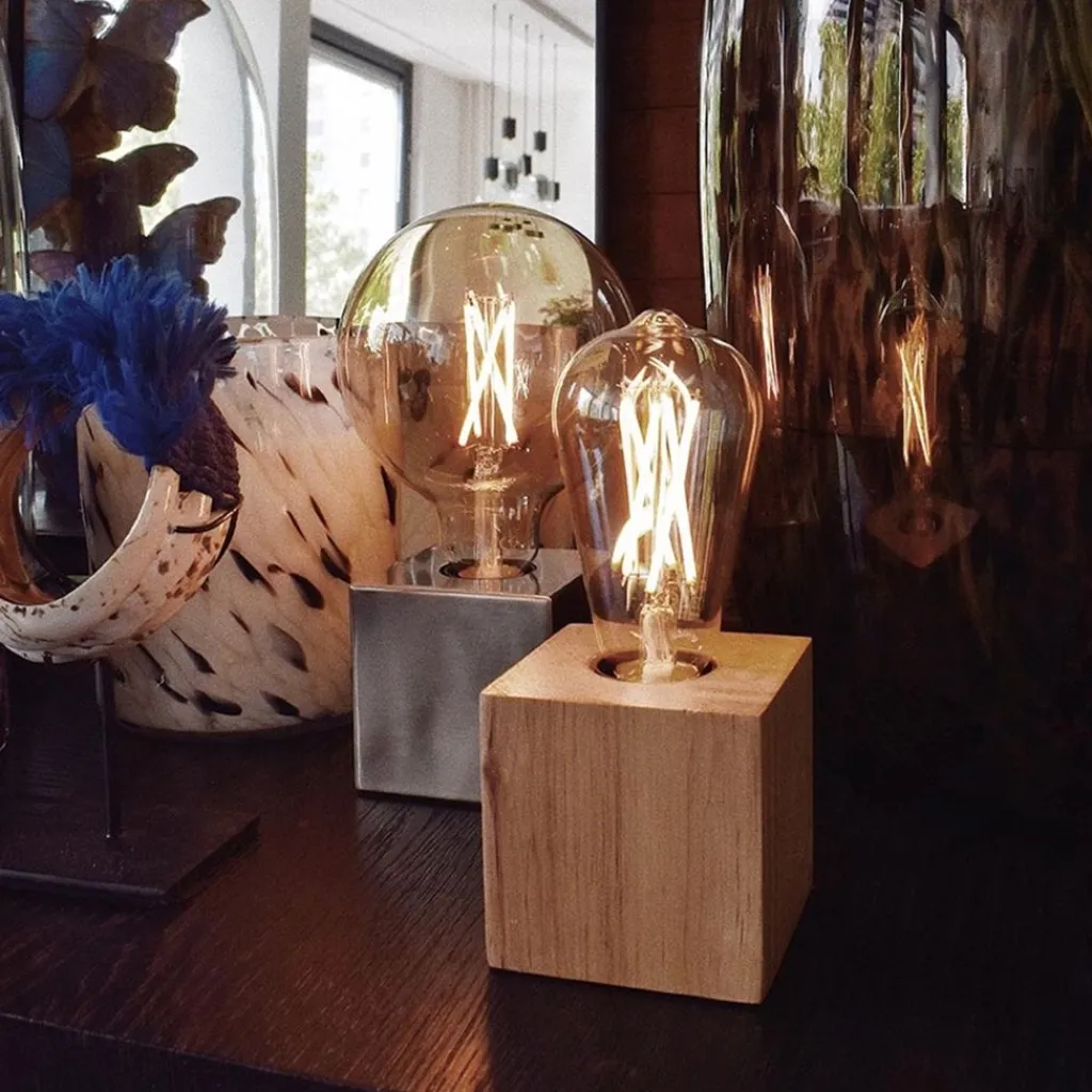 Straluma Calex tafelarmatuur hout> Calex|Lampenvoeten