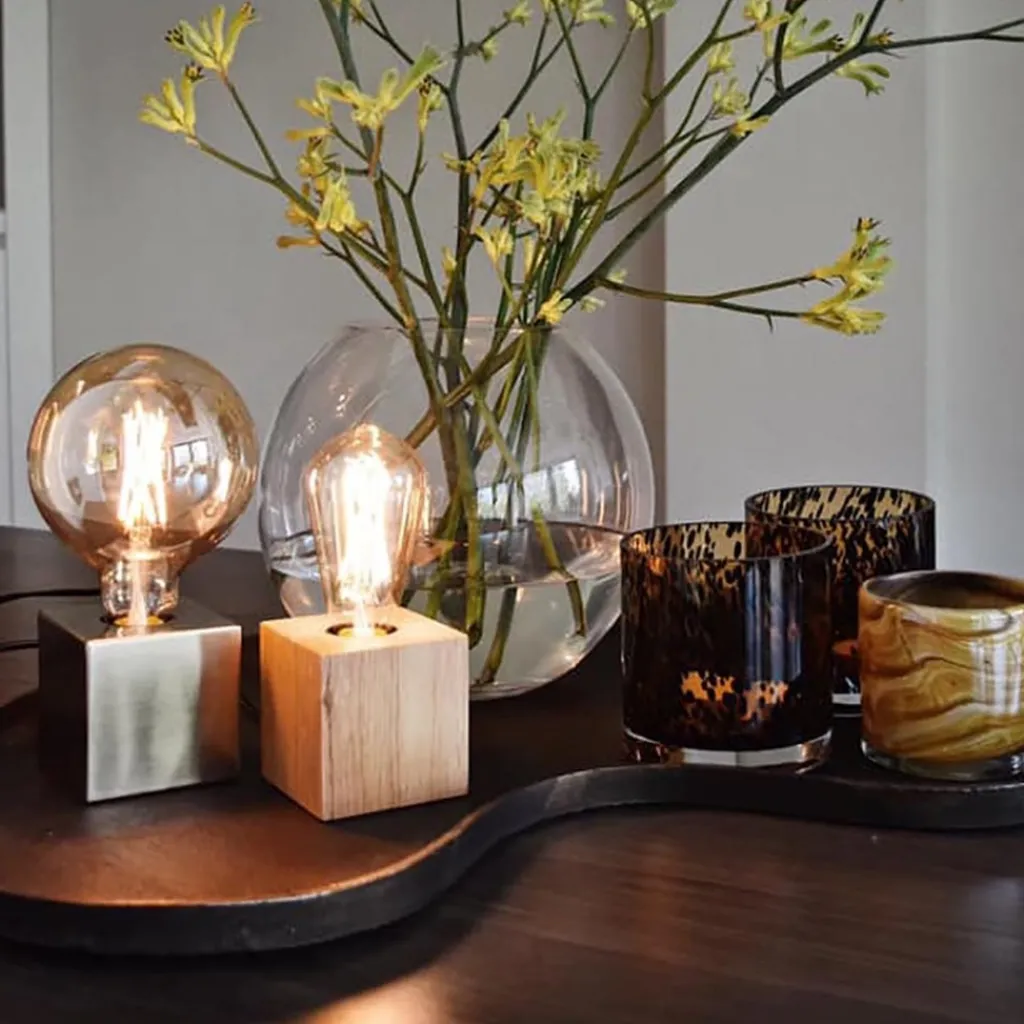 Straluma Calex tafelarmatuur hout> Calex|Lampenvoeten