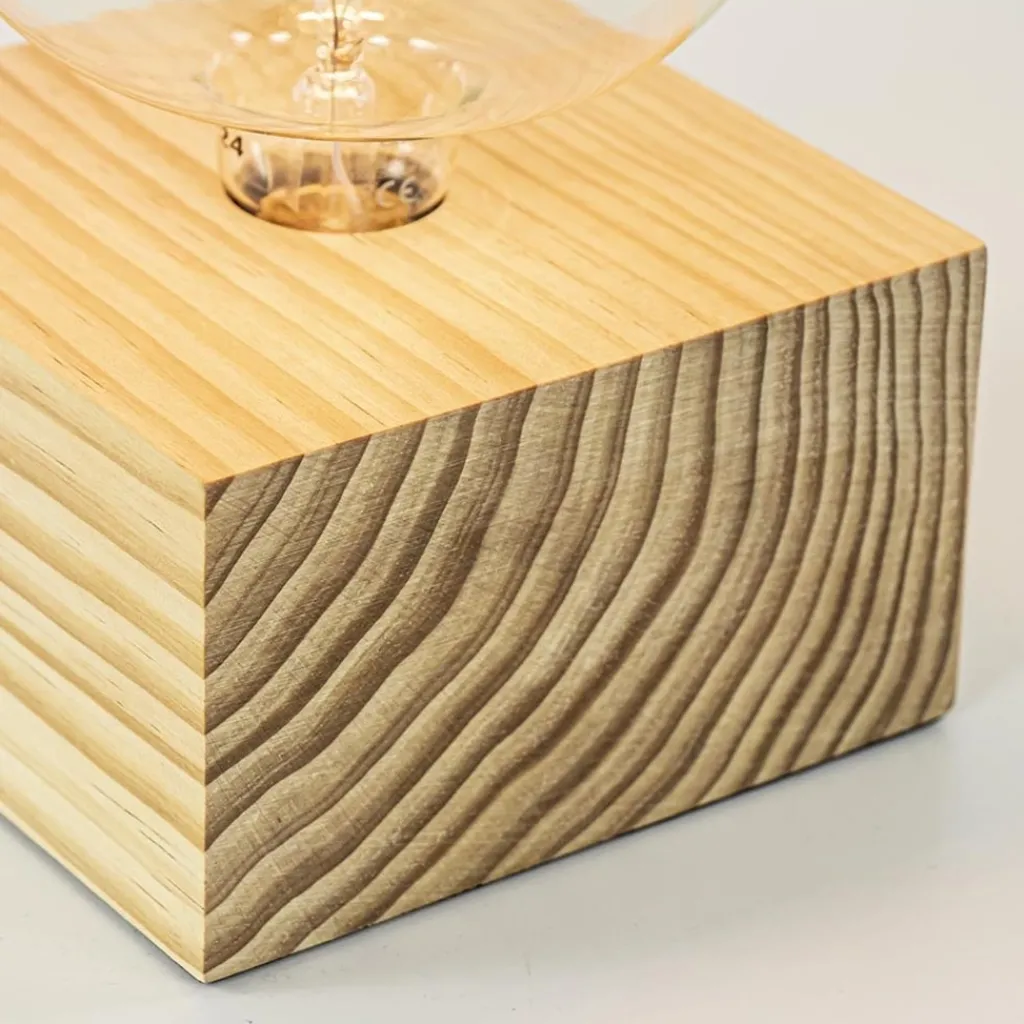 Straluma Calex tafellamp Wood FSC vierkant> Tafellampen|Calex