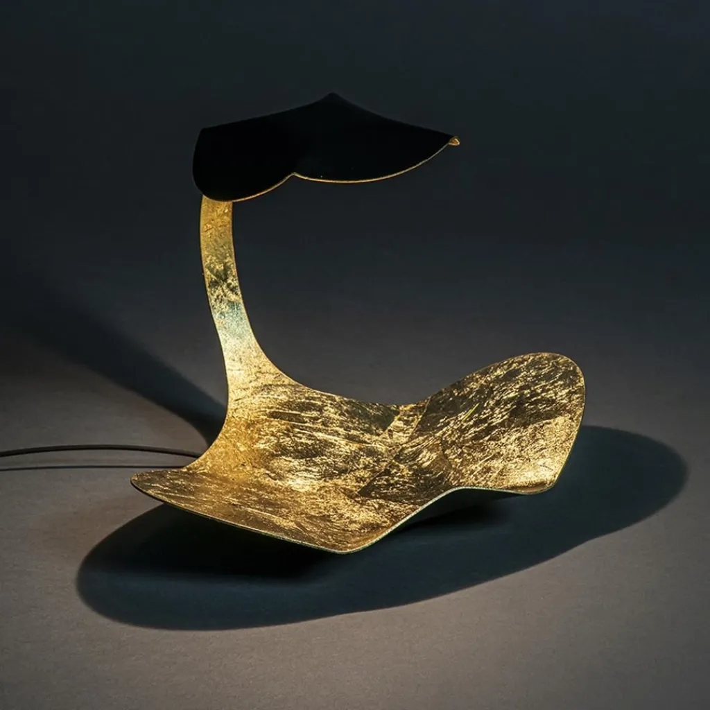 Straluma Chique design tafellamp LED zwart met goldleaf> Tafellampen|LED Tafellampen